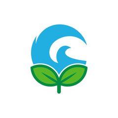 Wave Nature Logo Icon Design