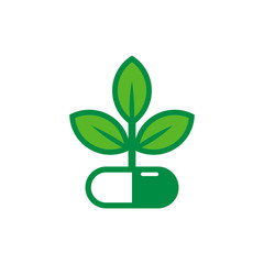 Medicine Nature Logo Icon Design