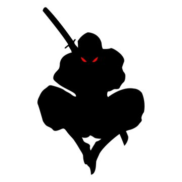 recommend clip art: samurai silhouette warrior sword ninja japanese katana