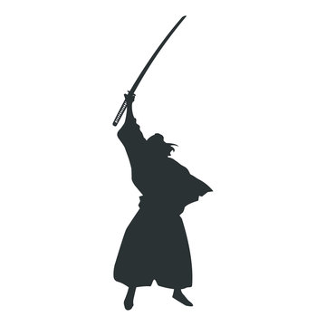 recommend clip art: samurai silhouette warrior sword ninja japanese katana