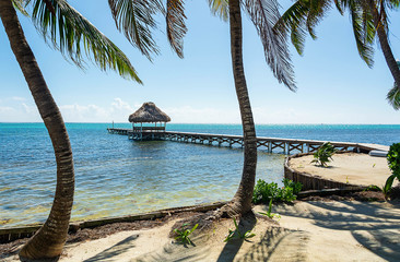 Framed Pier with Horizon