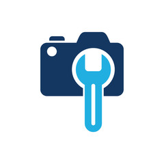 Camera Repair Logo Icon Design