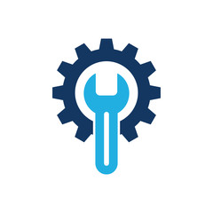 Gear Repair Logo Icon Design