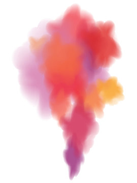 Smoke or watercolor vector illustration with transparency.
