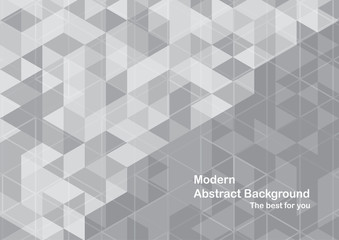 Obraz premium Modern abstract background in polygon shape. Template design in grey and white tone for business presentation, cover, brochure, packaging and web banner.