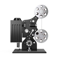 Fototapeta premium Retro Movie Film Cinema Projector. 3d Rendering
