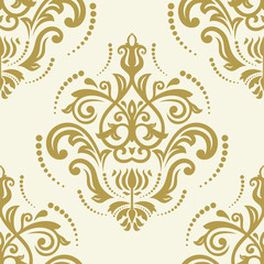 Orient vector classic pattern. Seamless abstract background with vintage elements. Orient golden background. Ornament for wallpaper and packaging
