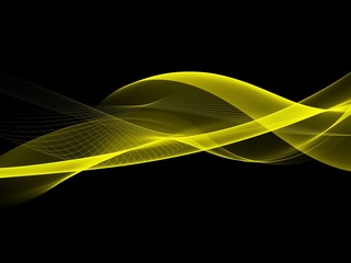 Abstract Yellow Waves Background