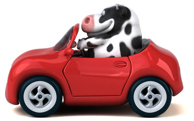 Obraz premium Fun cow - 3D Illustration