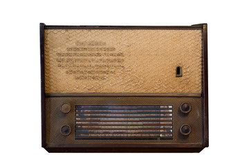 Isolated radio on white background