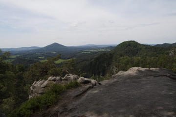 Edge of high mountain cliff.