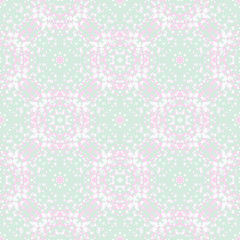Spring Tender Colorful Seamless Pattern. Circles, Spots and Dots Endless Textures. Perfect for Pastel Background and Surface Design.