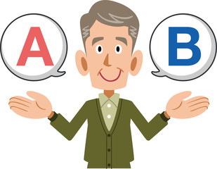 男性　シニア　提案　選択