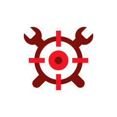 Obraz premium Target Repair Logo Icon Design