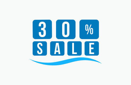 30 Percent SALE Discount Price Offer Sign 