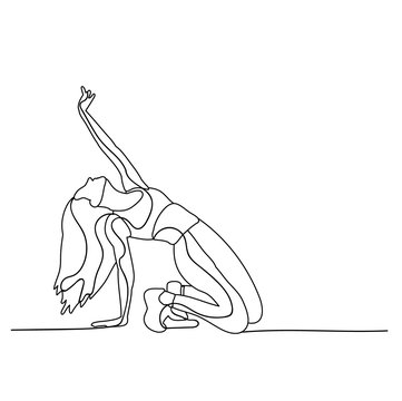 line art woman yoga pose clip art preview