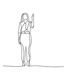 isolated sketch of a girl