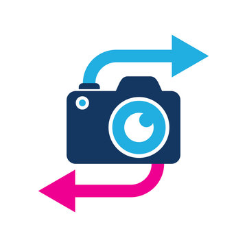 Transfer Camera Logo Icon Design