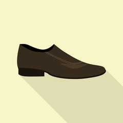 Elegance shoe icon, flat style