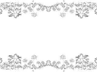 красивый черный силуэт на белом фоне тропических пальм              