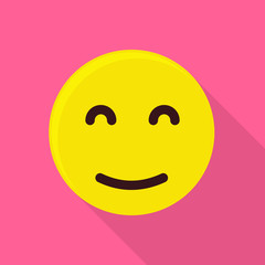 Fototapeta premium Sleeping emoticon icon, flat style