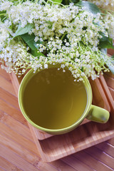 cup of elderflower tea