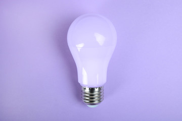 One purple incandescent bulb