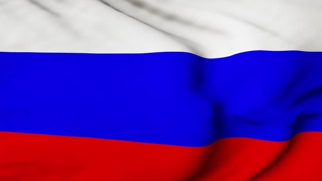 The Russian flag waving in the wind. The Russia flag flaps in the breeze, filling the whole frame. See portfolio for similar and much more!