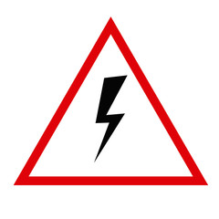 Señal de peligro: Alto voltaje o descarga eléctrica