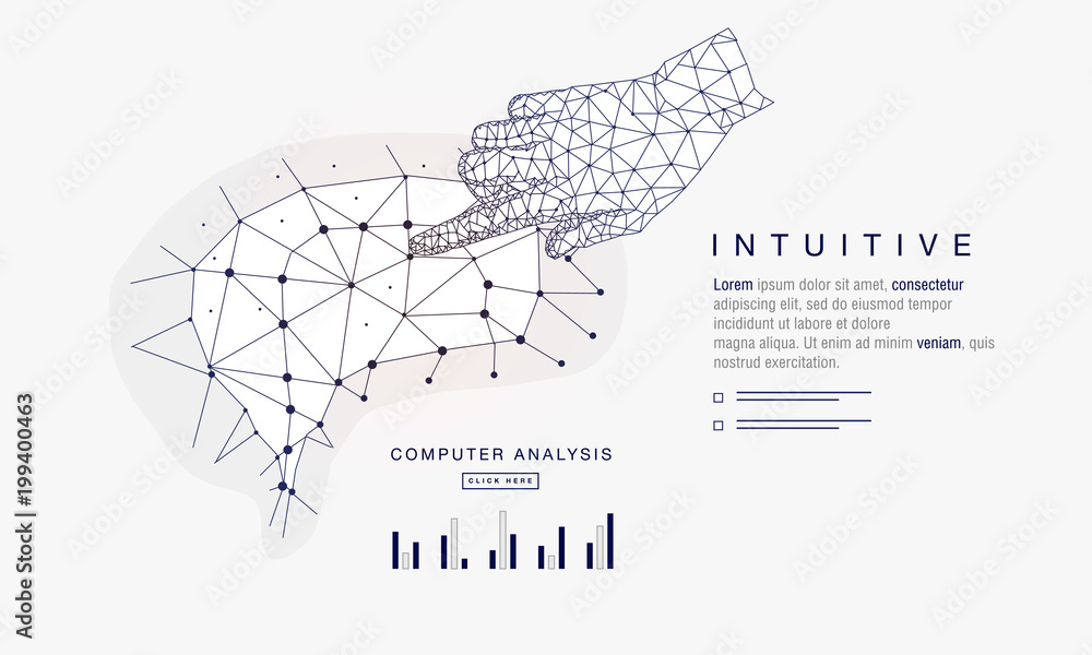 Poster innovations systems connecting people and robots devices. future technologies in automatics cyborg s