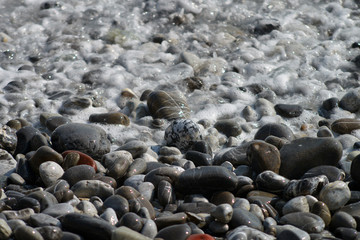 Beach, stone and water