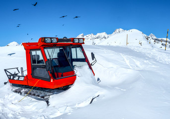 Schneepflug, Aletscharena mit Aletschlgletscher, Eggishorn