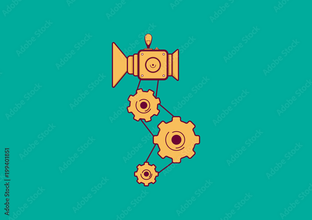Aufkleber workplace of the programmer. perform computer repair work. vector illustration
