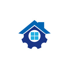 Gear House Logo Icon Design