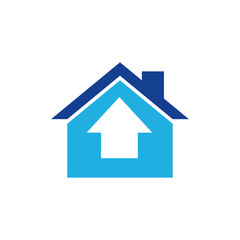 Obraz premium Upload House Logo Icon Design