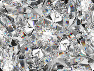 Gemstone extreme closeup and kaleidoscope pattern