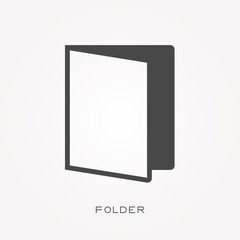 Silhouette icon folder