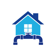 Plumbing House Logo Icon Design