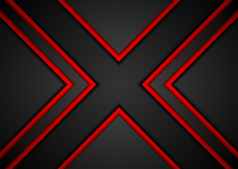Black and red abstract tech concept background