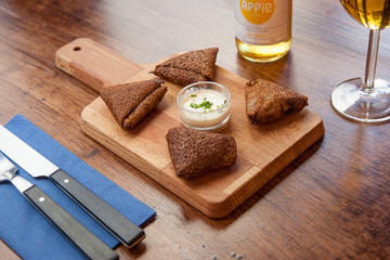 Apéritif idée crêpes salées bouchée