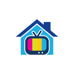 Tv House Logo Icon Design