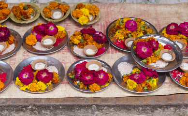 Flower petals for Puja ceremony	