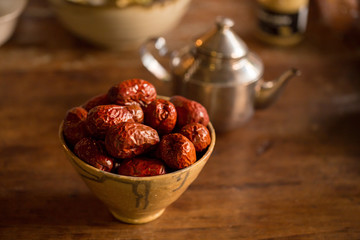 Dried red date or Chinese jujube. Traditional herbal medicine