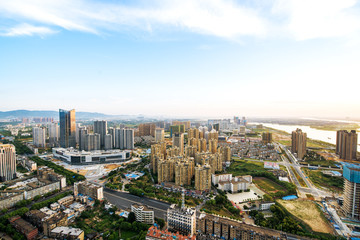 Fototapeta na wymiar Cityscape of Shenzhen, China. Shenzhen is a major city in Guangdong Province, China.