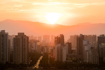 Obraz premium Sky night view of the city night, China Nanchang