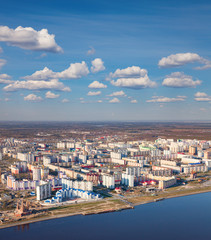 Nizhnevartovsk city, top view