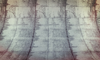 curved grunge wall