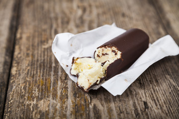 Sweet cottage cheese in chocolate