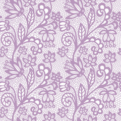 Lace seamless pattern with flowers