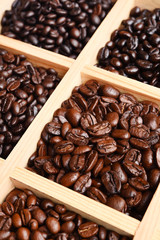 Close up of coffee beans for background